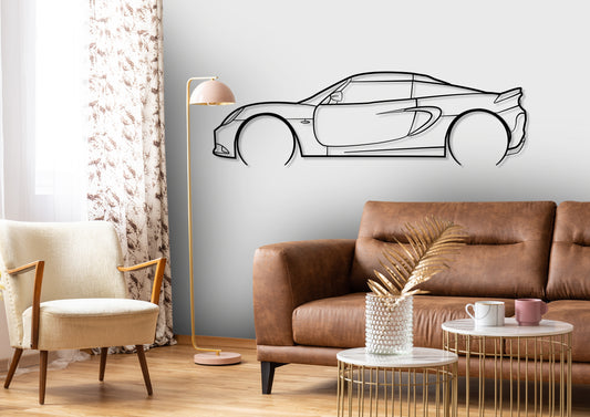 2012 Lotus Elise Series 3 Detailed Silhouette Metal Wall Art