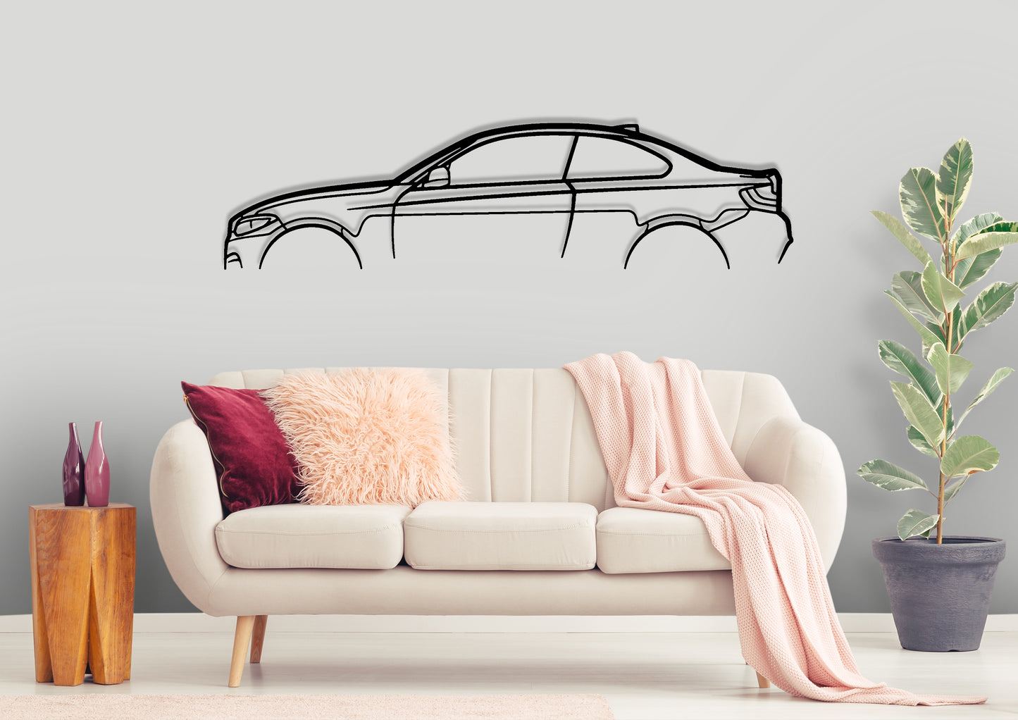 M4 F82 Classic Silhouette Metal Wall Art