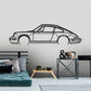 1975 Porsche 911 Detailed Silhouette Metal Wall Art