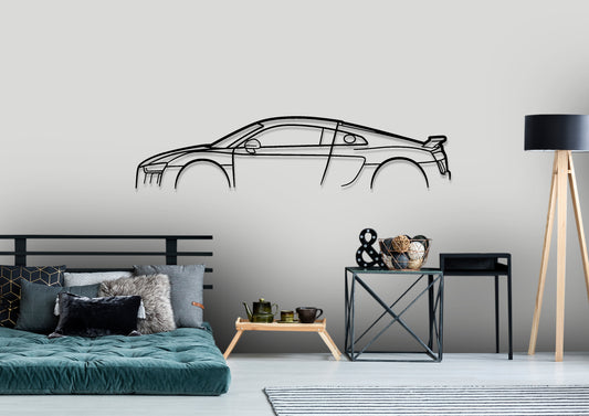 R8 Mk2 Classic Silhouette Metal Wall Art