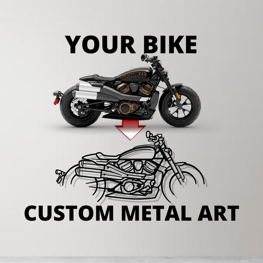 Your Custom Bike Silhouette Metal Wall Art